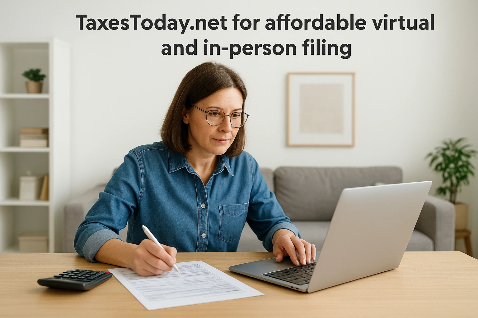 1. TaxesToday.net for affordable virtual and in-person filing