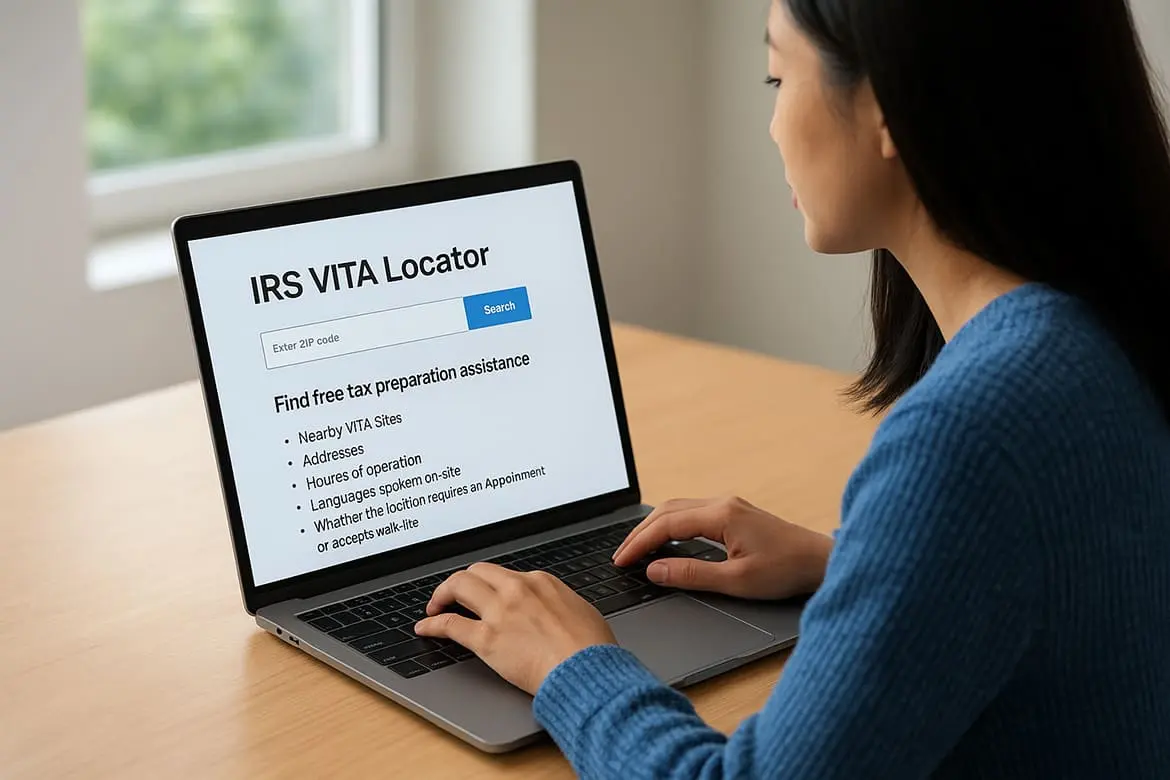 1. Use the IRS VITA locator tool