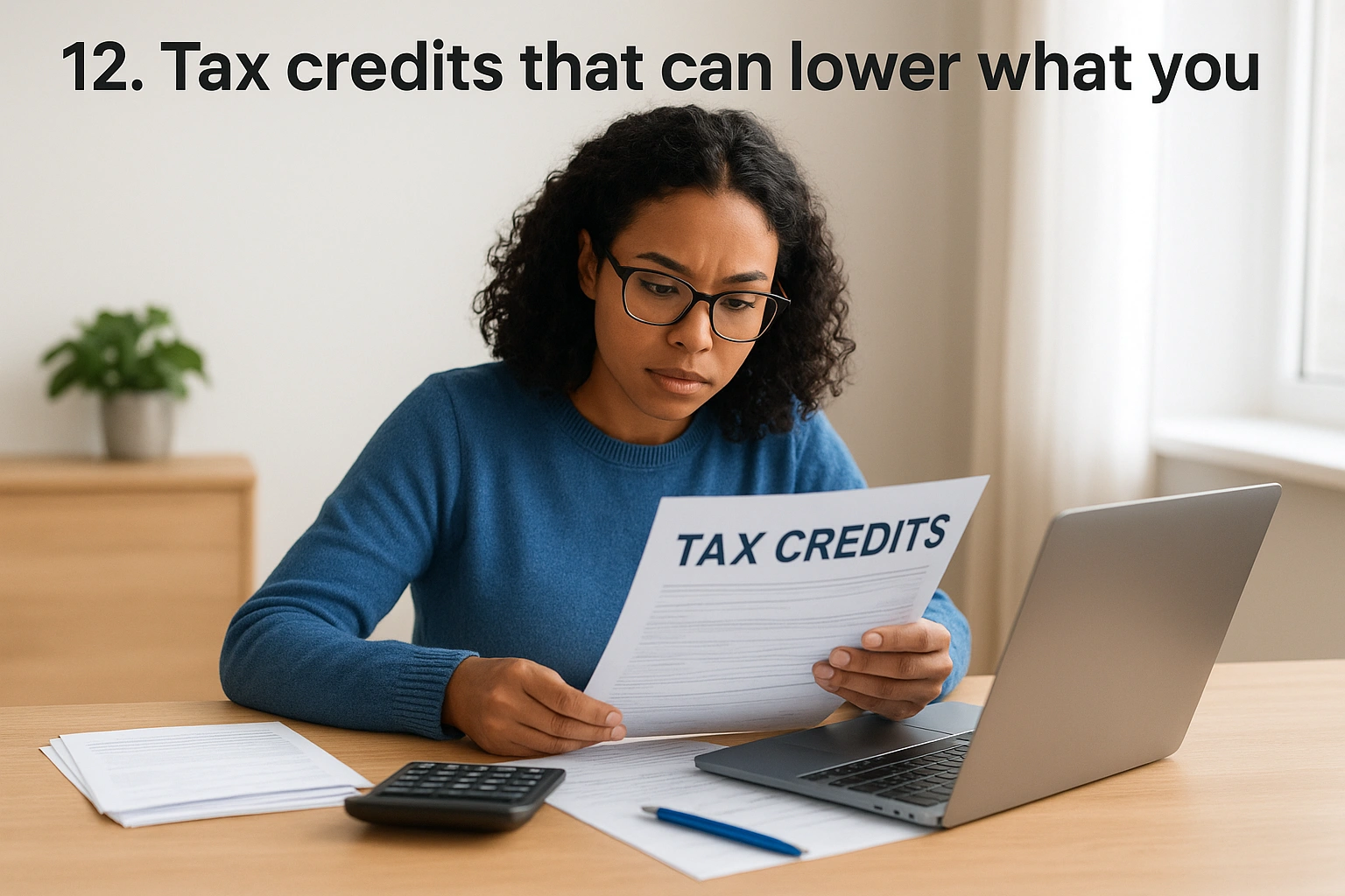 12. Tax credits that can lower what you owe