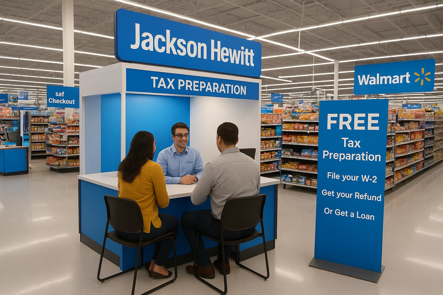 2. Jackson Hewitt inside the Woodland Walmart