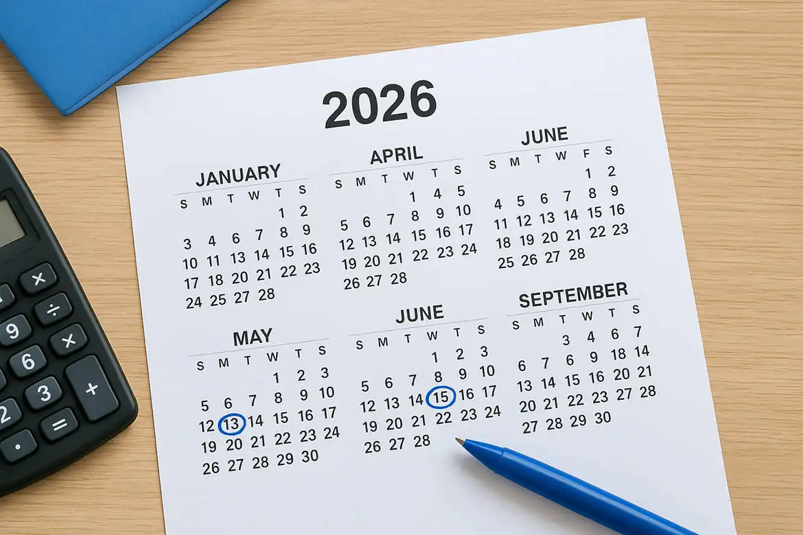 2026 estimated tax payment deadlines