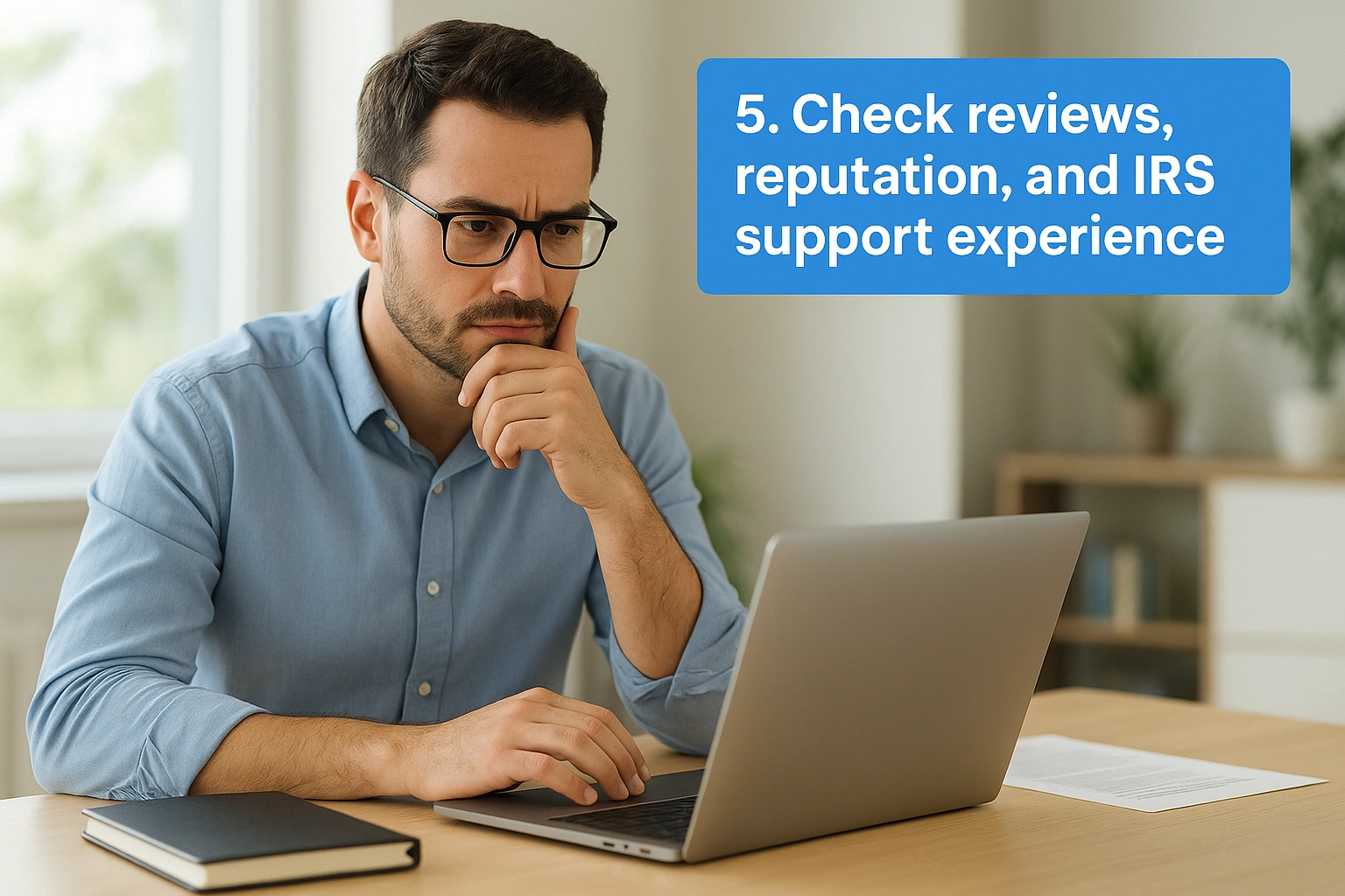 5. Check reviews, reputation, and IRS support experience