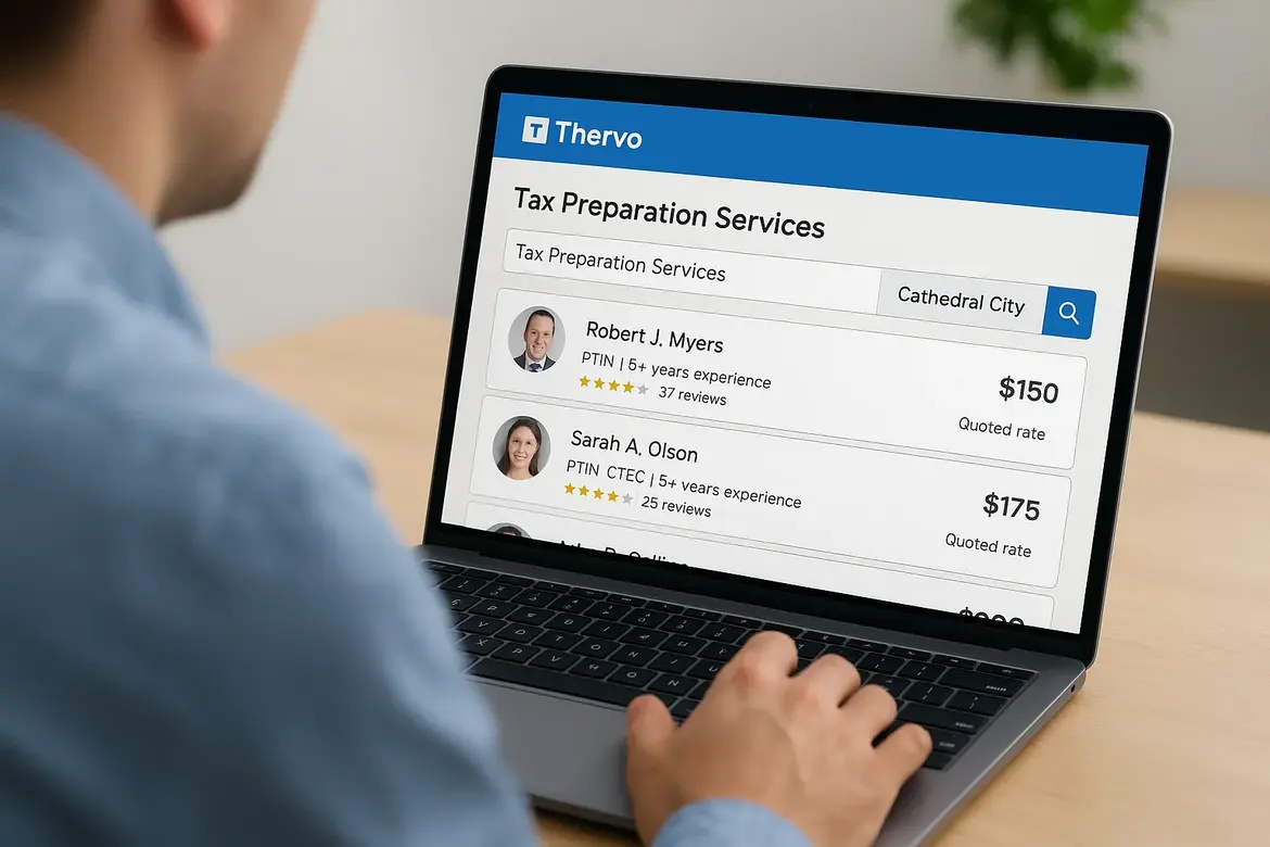 9. Thervo tax preparation services listings