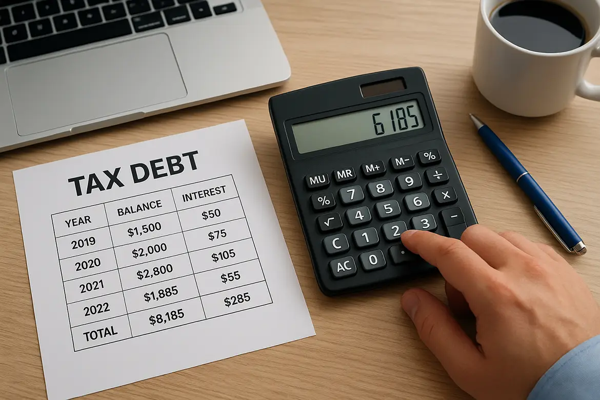 Calculate your total tax debt