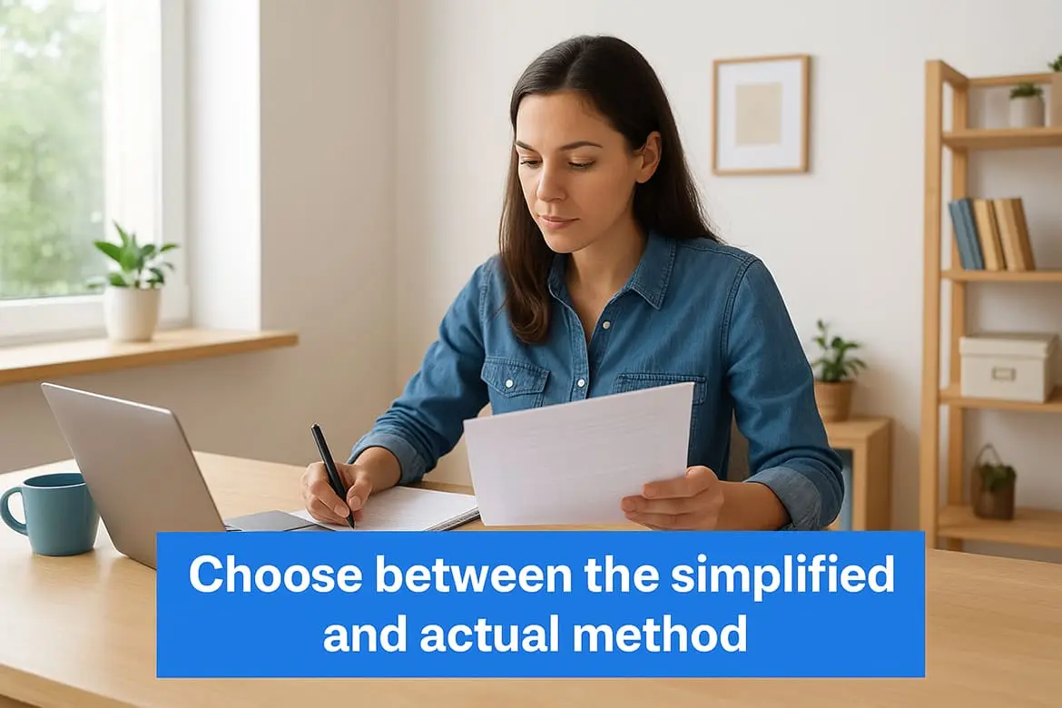 Choose between the simplified and actual method