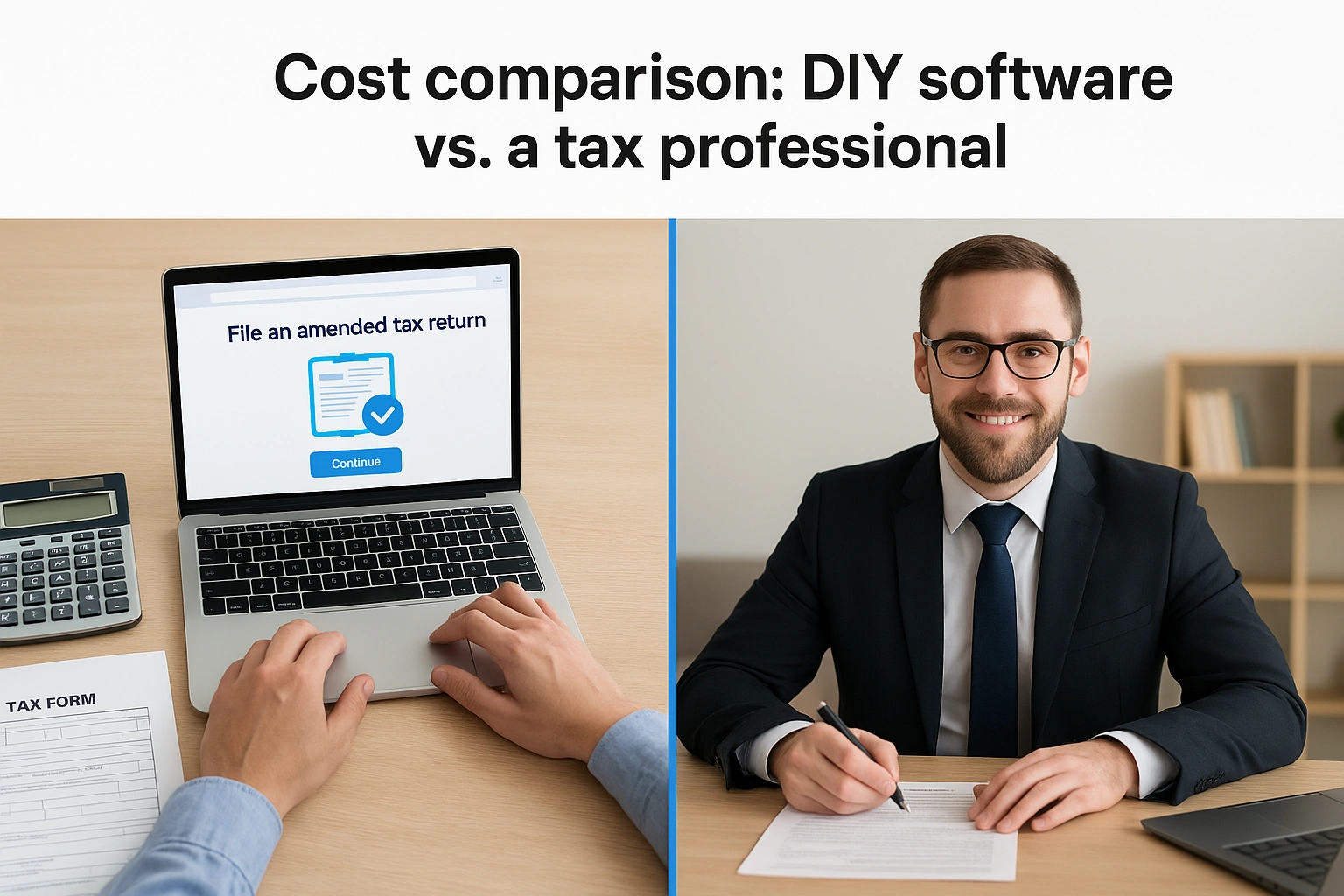 Cost comparison: DIY software vs. a tax professional