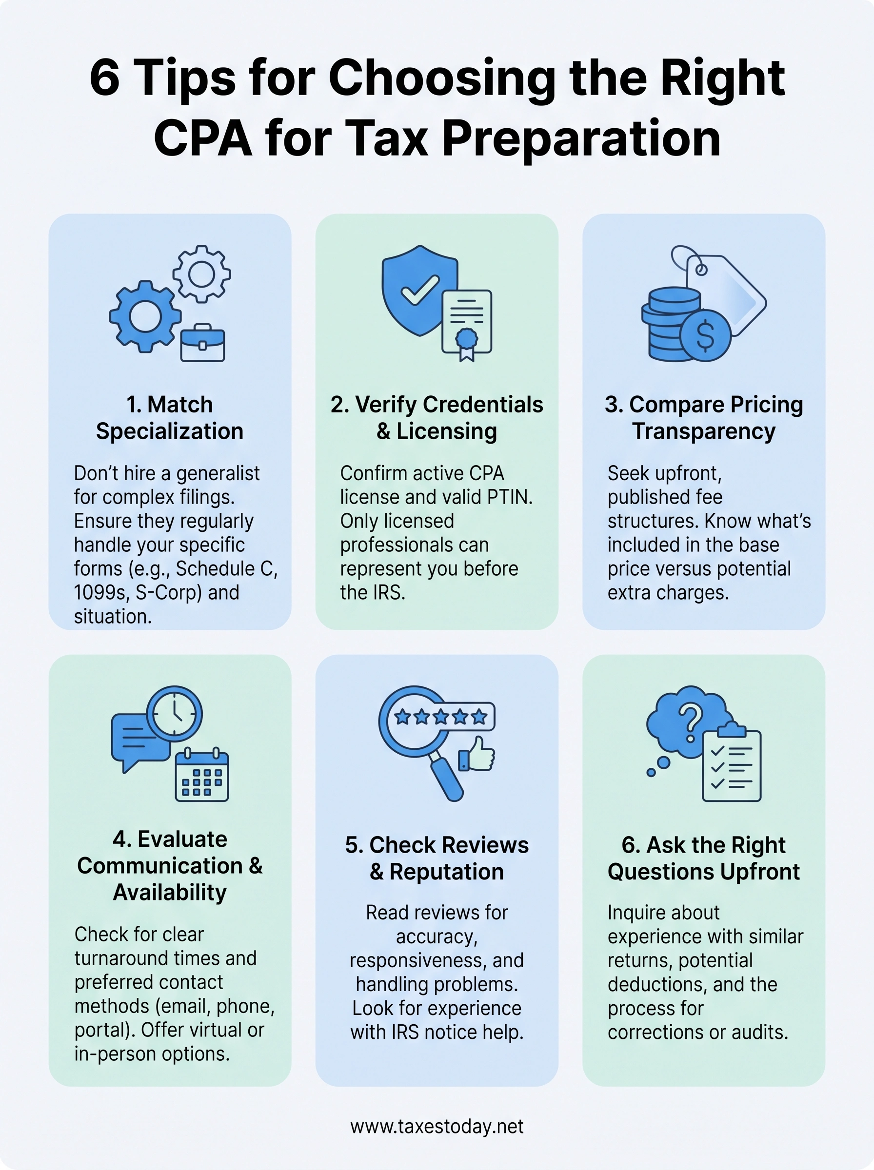 cpa for tax preparation infographic