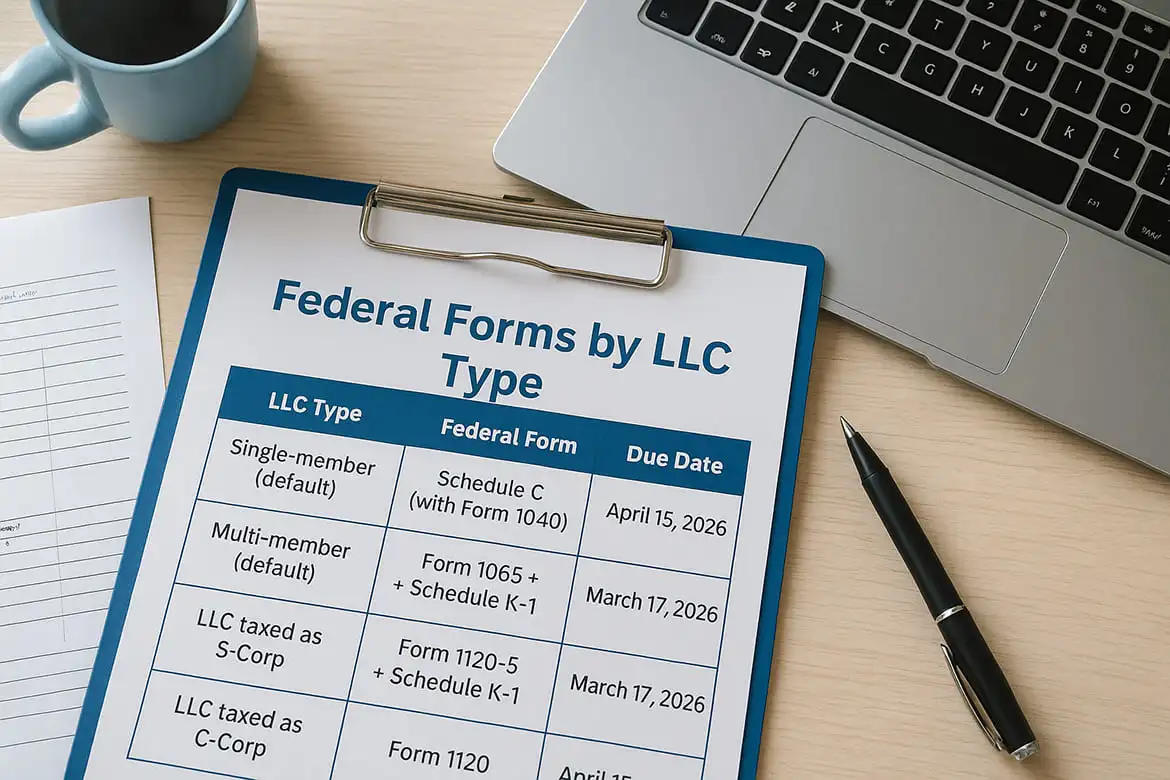 Federal Forms by LLC Type