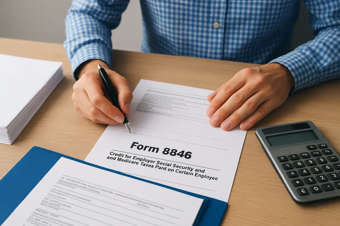 Filing Form 8846 with your business return