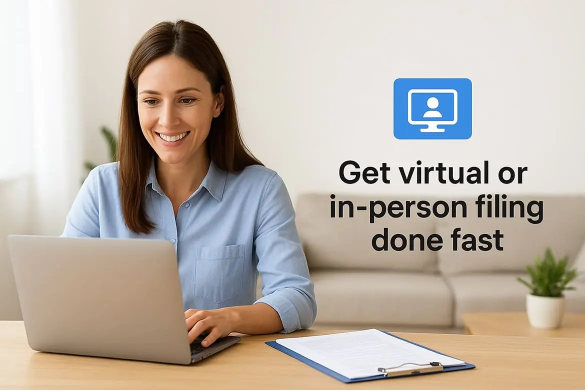 Get virtual or in-person filing done fast