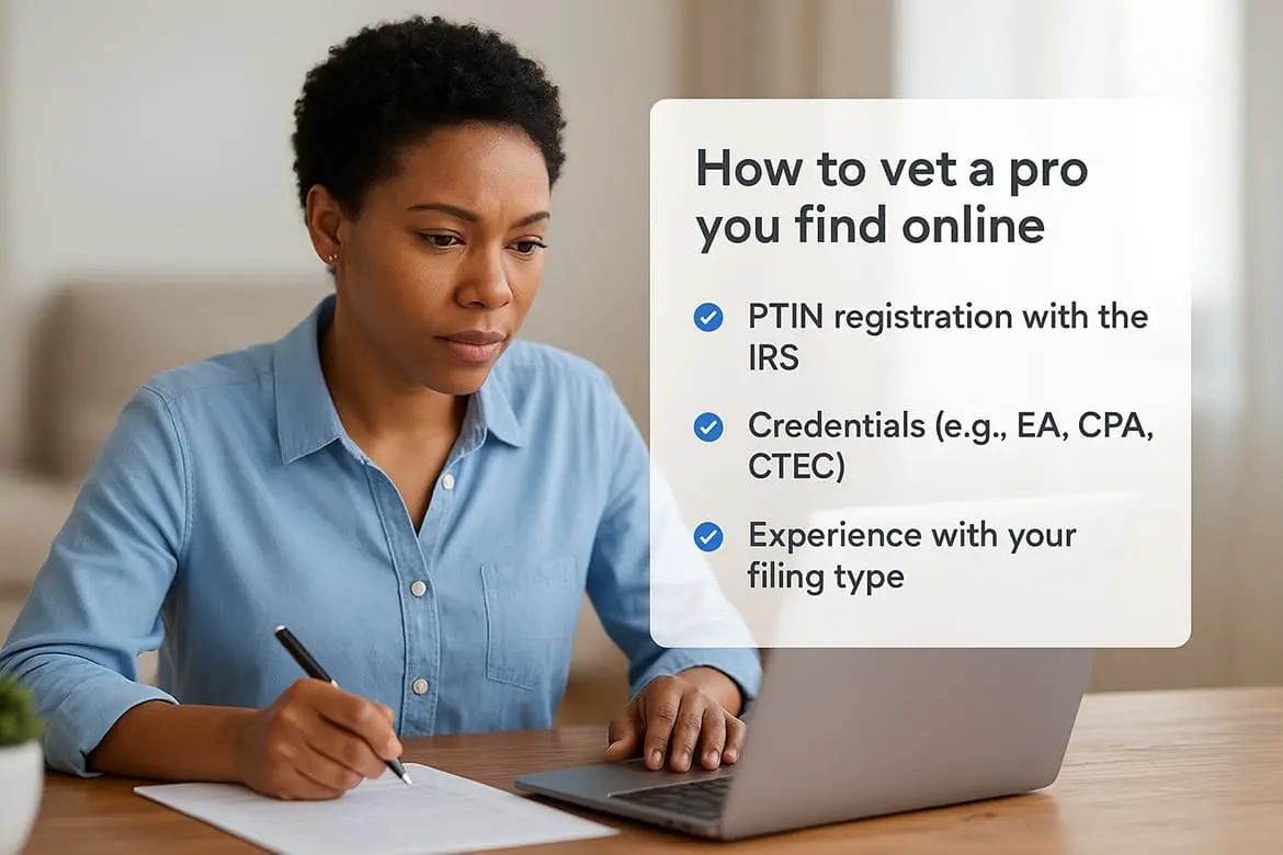 How to vet a pro you find online