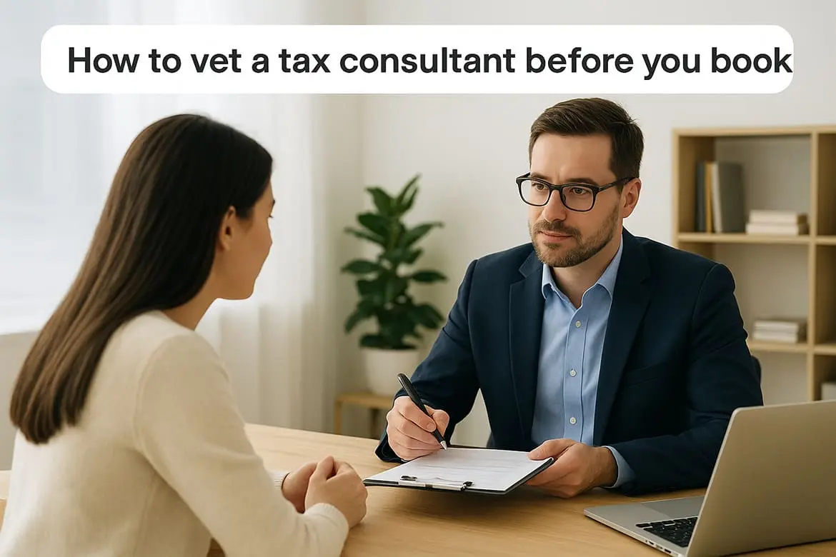 How to vet a tax consultant before you book