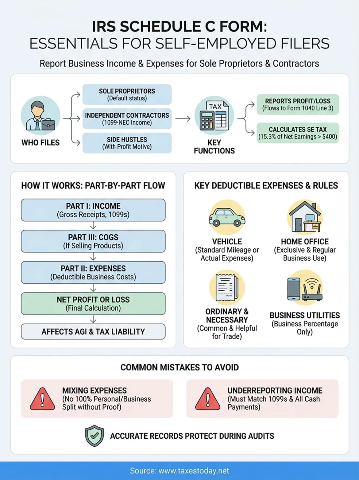 irs schedule c form infographic