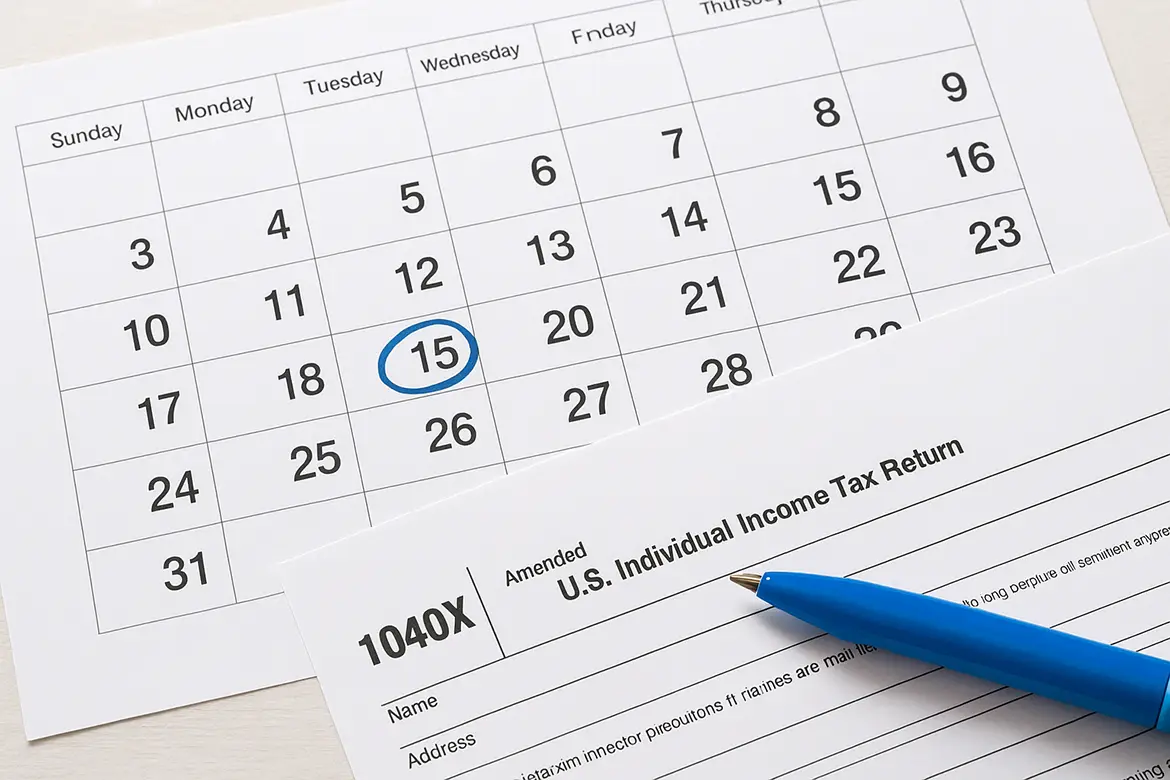 Key deadlines for filing Form 1040X