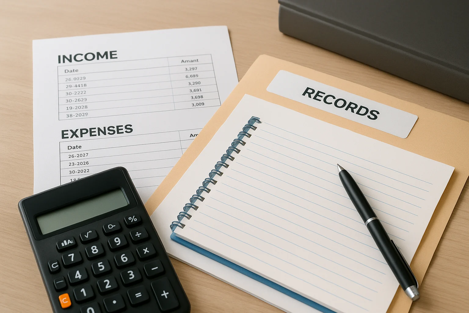 Organize income and expense records