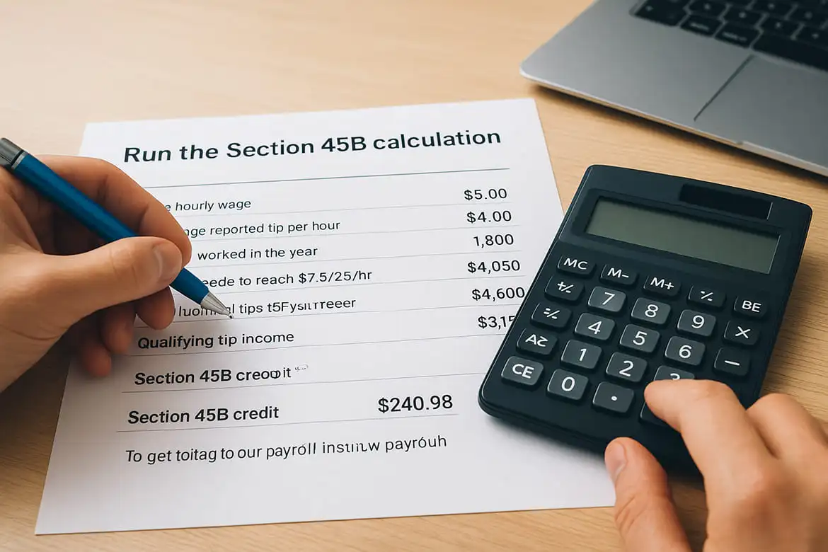Run the Section 45B calculation