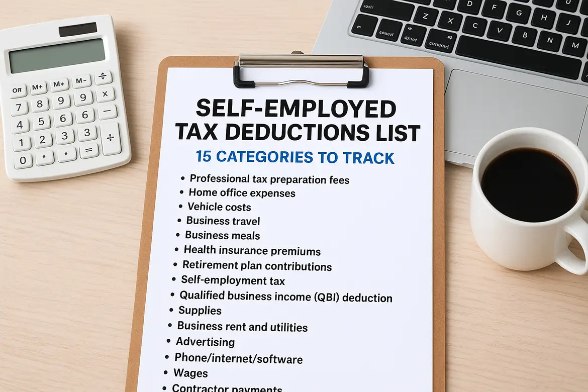 self employed tax deductions list
