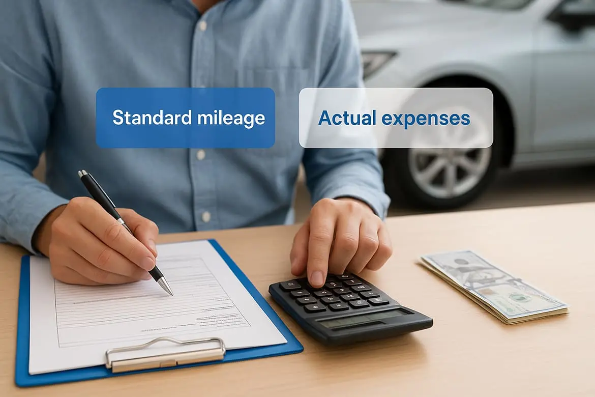 Standard mileage versus actual expenses