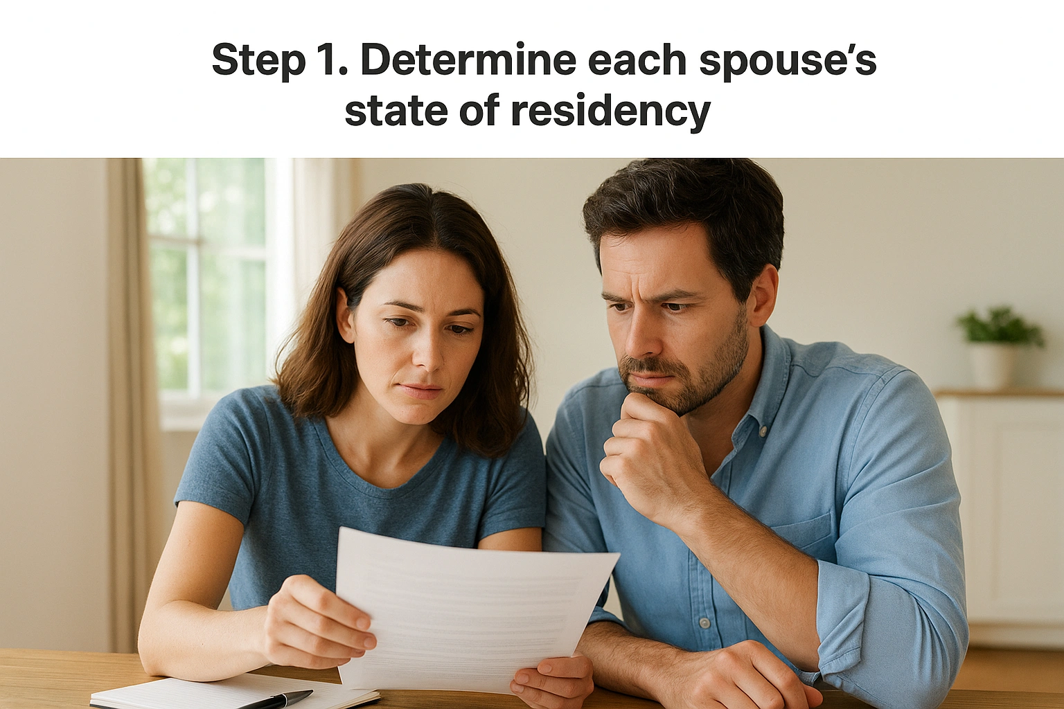 Step 1. Determine each spouse's state of residency
