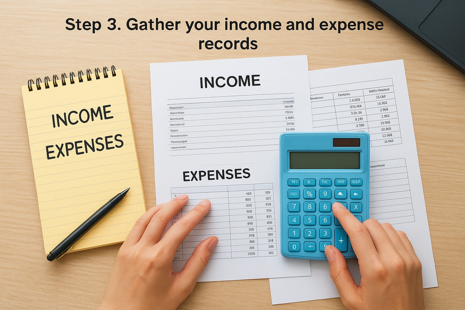 Step 3. Gather your income and expense records
