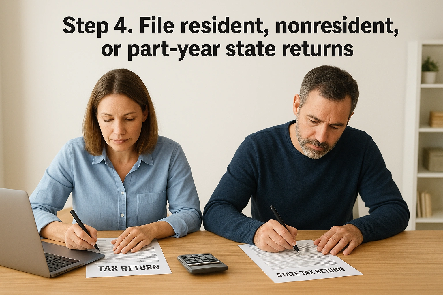 Step 4. File resident, nonresident, or part-year state returns