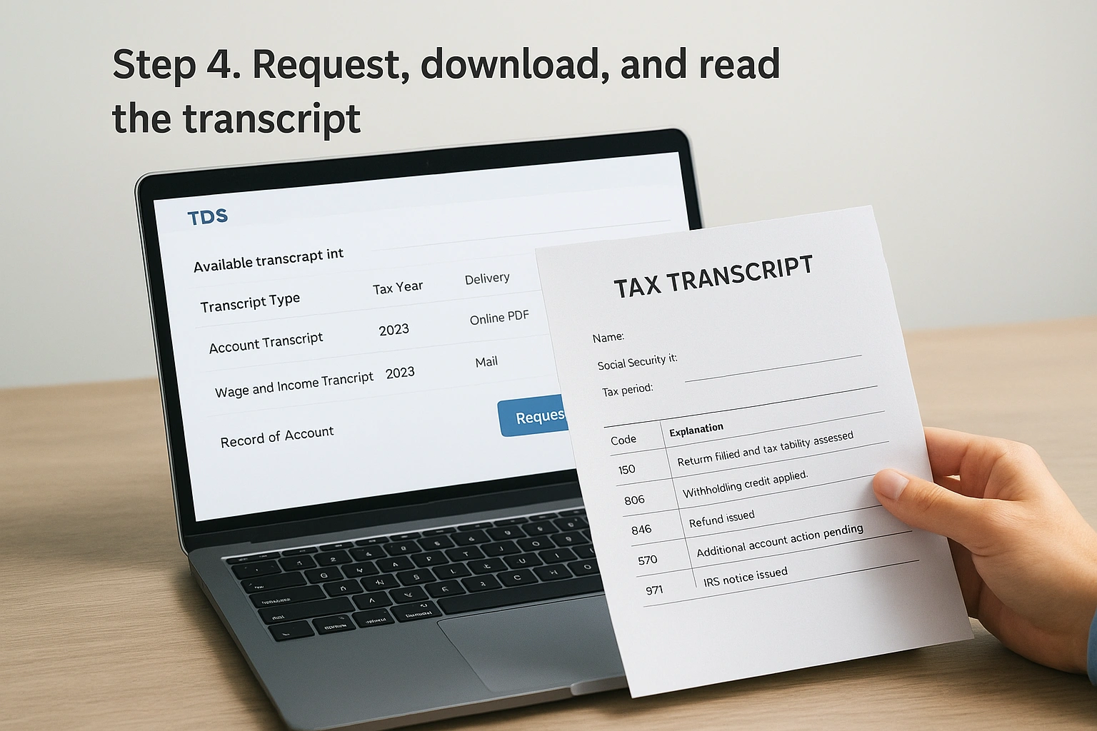 Step 4. Request, download, and read the transcript