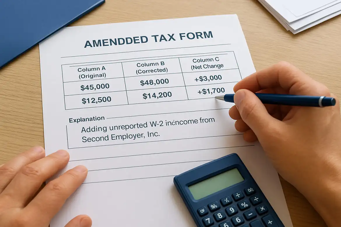 Step 5. Complete the right state amended forms