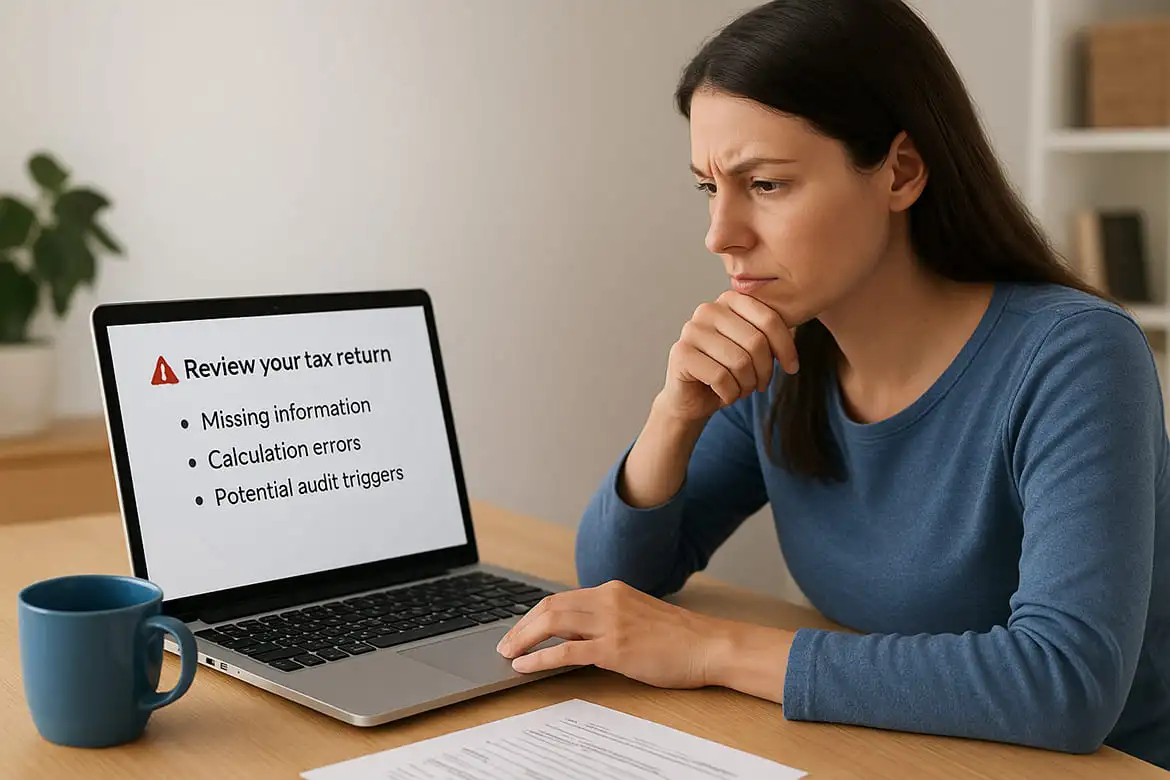 Step 7. Review, fix red flags, and e-file