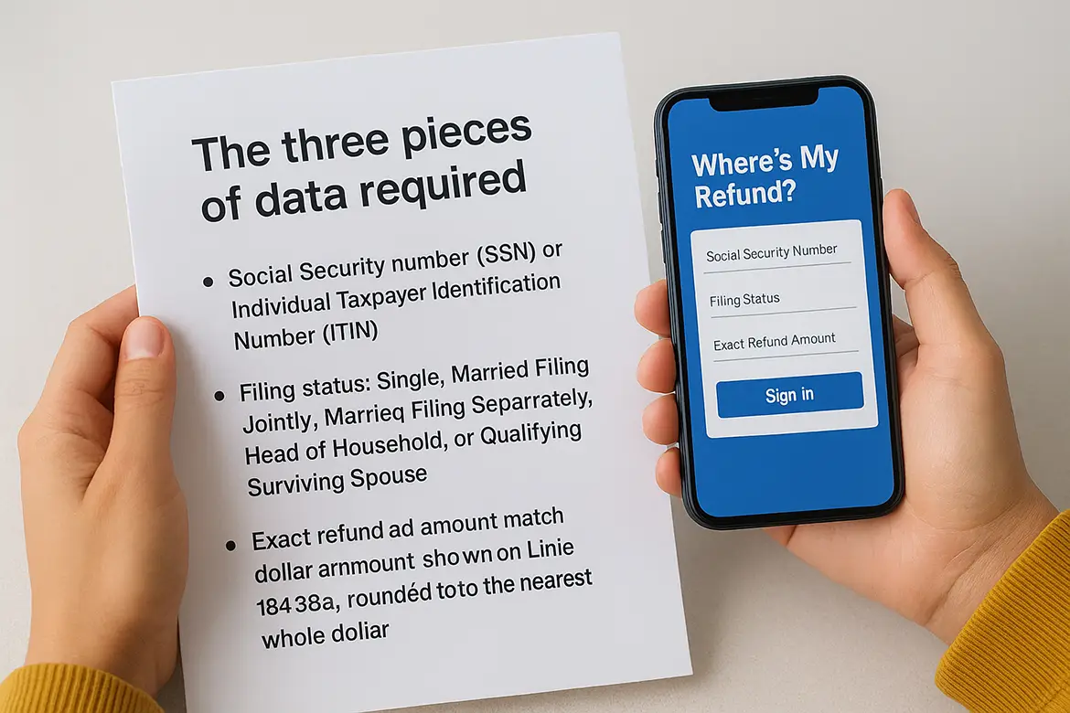 The three pieces of data required