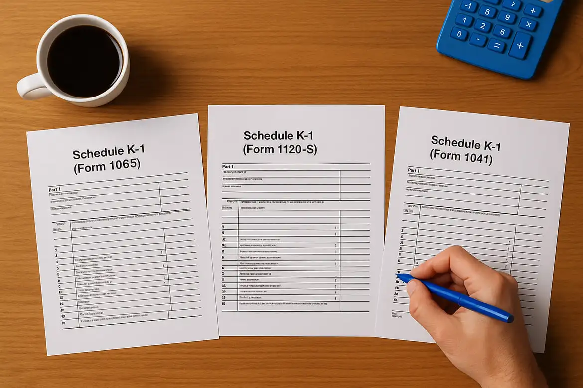 The three types of Schedule K-1