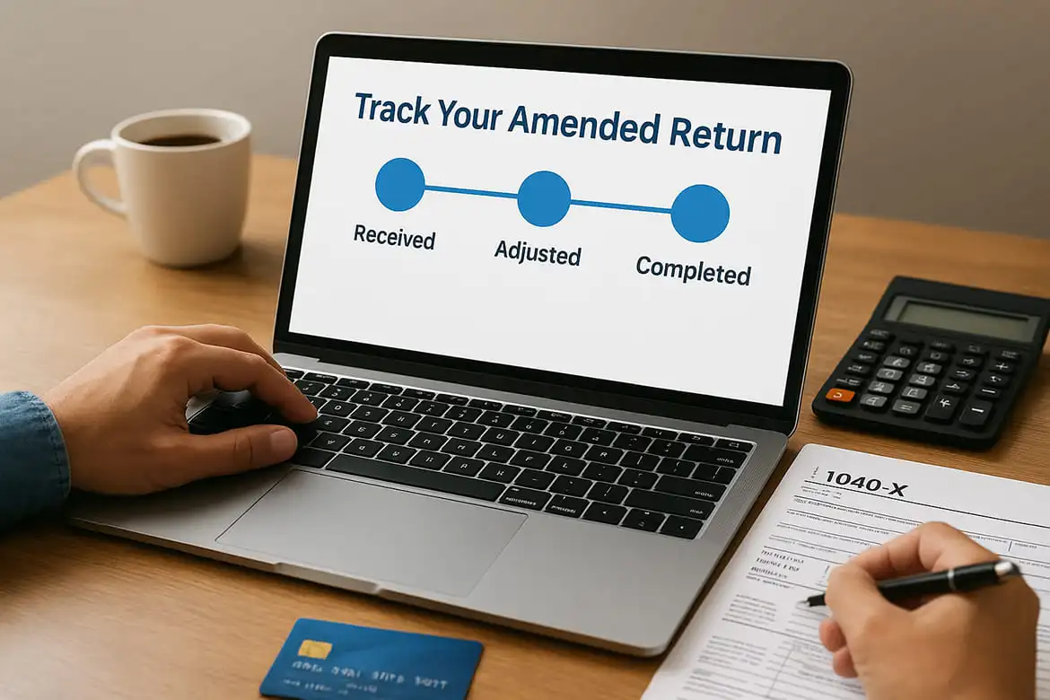 Track your amended return and handle payment