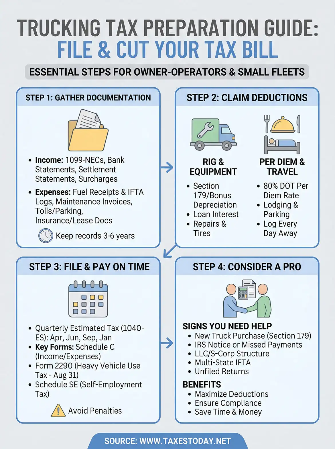 trucking tax preparation infographic