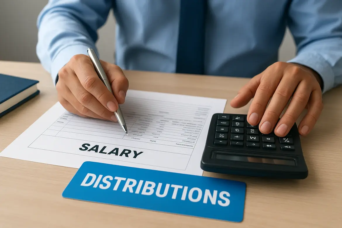 Two payment methods: salary and distributions