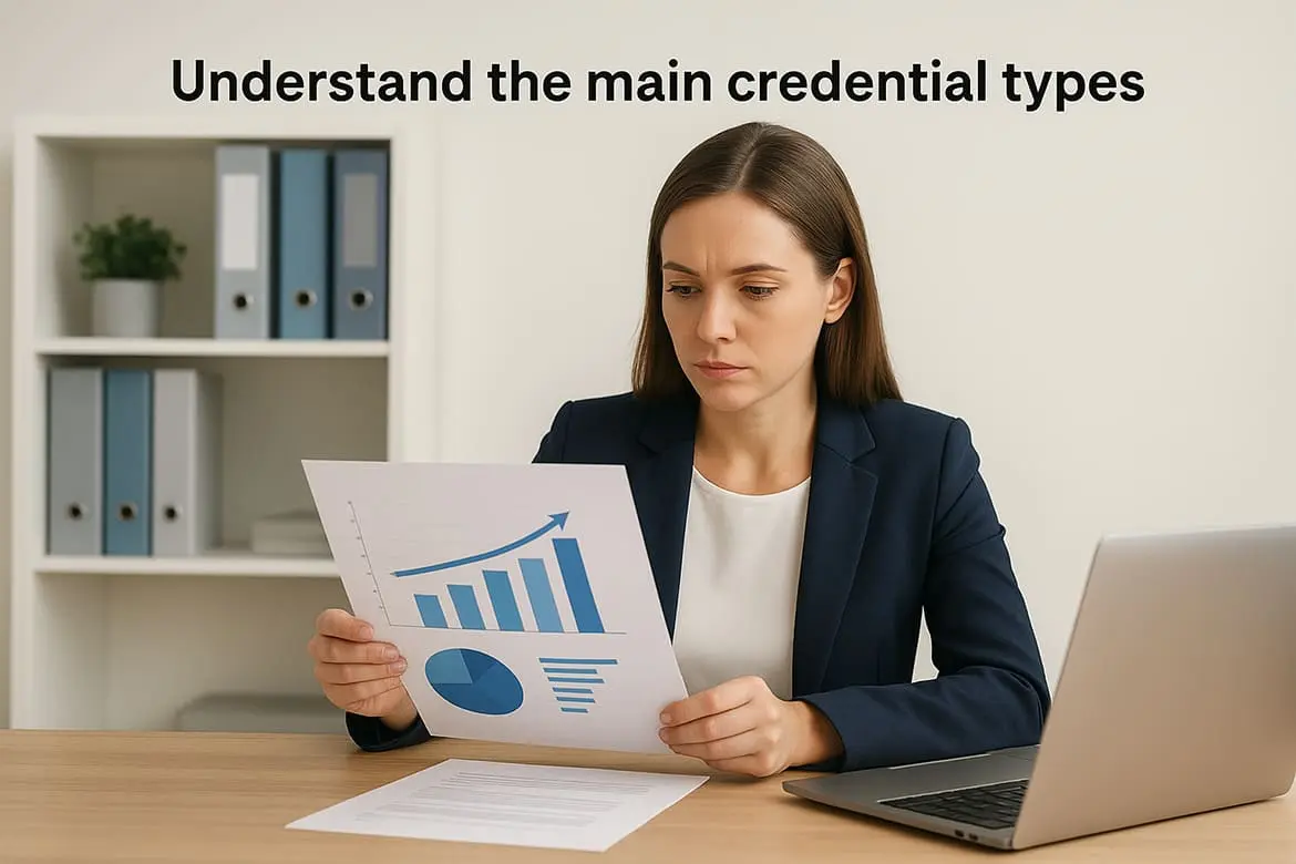 Understand the main credential types