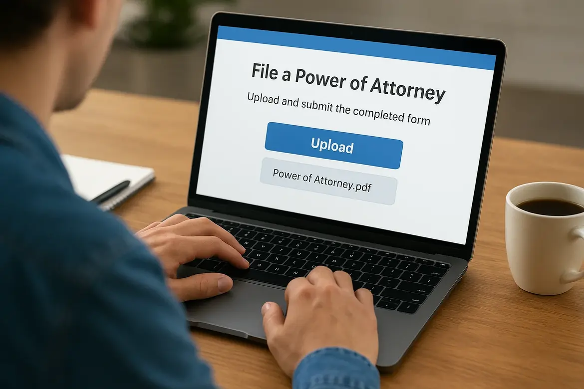 Upload and submit the completed form