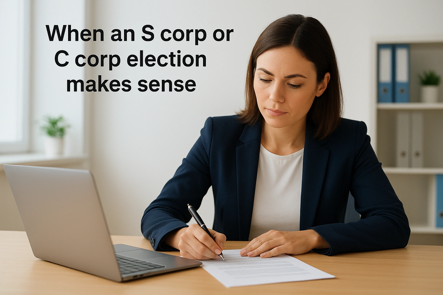 When an S corp or C corp election makes sense